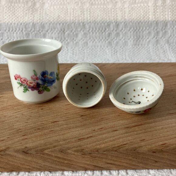 Vintage AK Kaiser Tea Infuser Tea Ball Strainer - W Germany - Pink Purple Floral - Picture 6 of 9